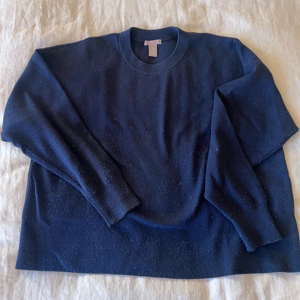 H&M Women's Deep Blue Crewneck Sweater